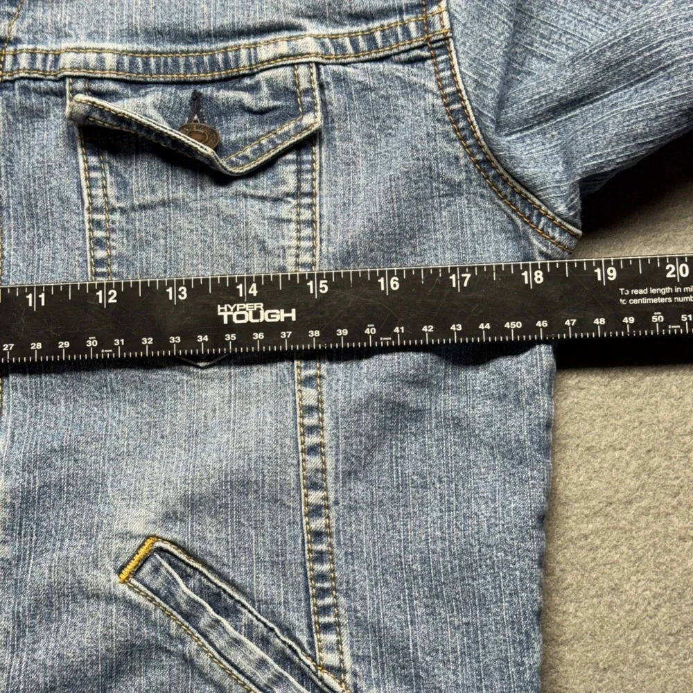 Levi Strauss Signature‎ Denim Jacket Womens Small Medium Wash Stretch Trucker